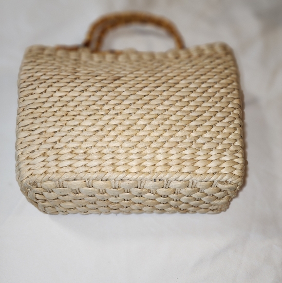 2001 vintage Capelli Straworld Straw Zip Tote Bag Purse Multi-Color Floral - Picture 11 of 12